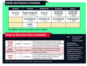 Charles I. Lathrem Senior Center activity schedule