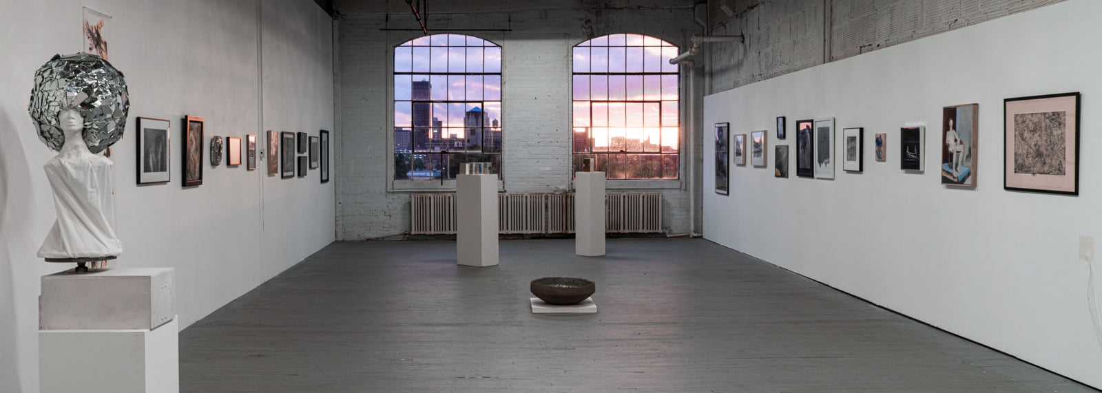 interior of dutoit art gallery in dayton