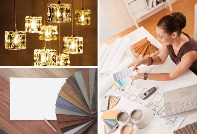 Homebuyer choosing customized home features.