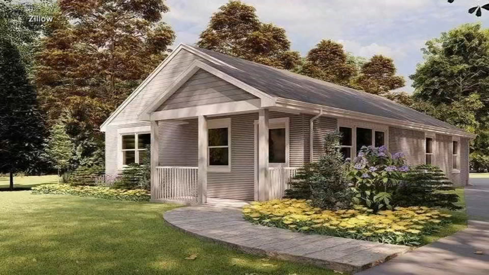 3D printed house in Riverhead, New York.