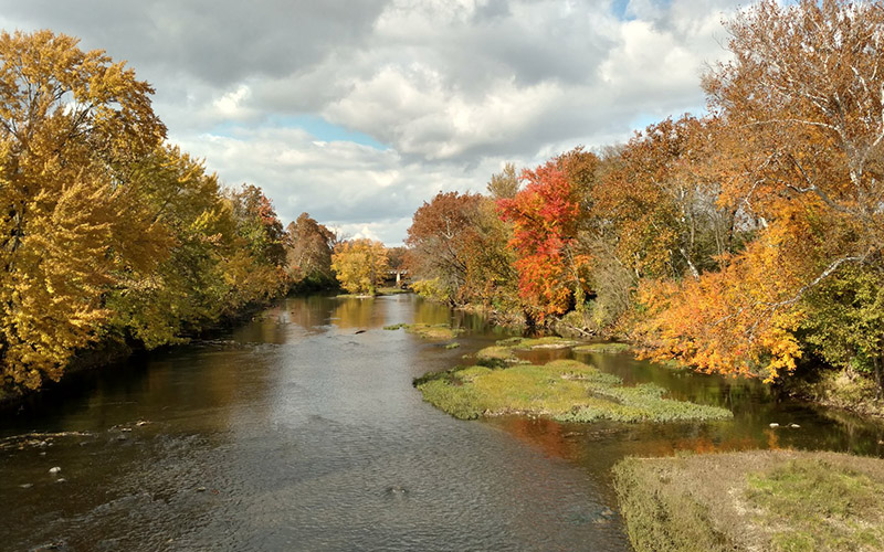 The Great Miami River is a popular fishing destination near Dayton, Ohio.