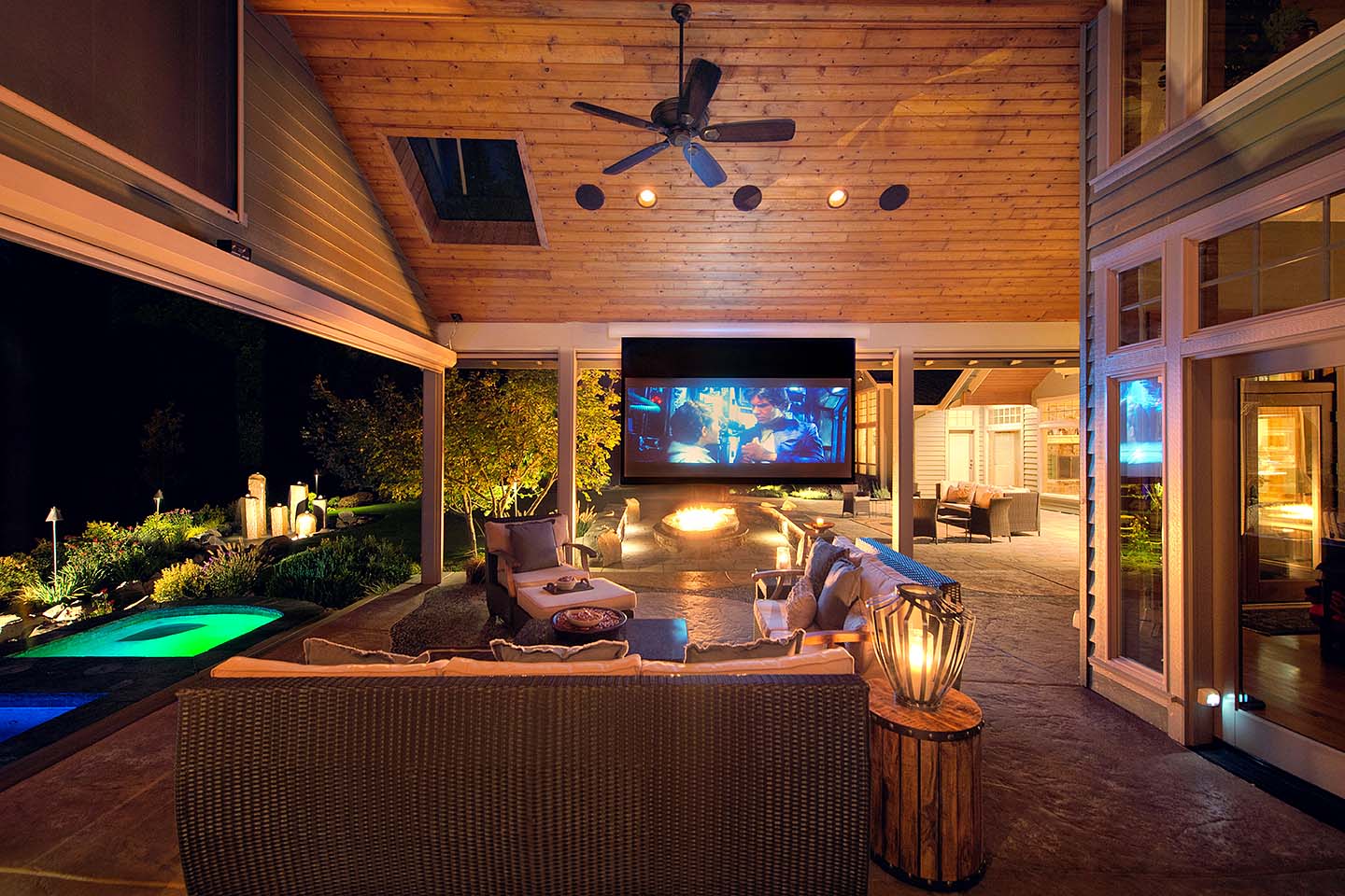 Luxury outdoor living space.