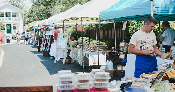 Produce being sold at Oakwood Farmers Market.