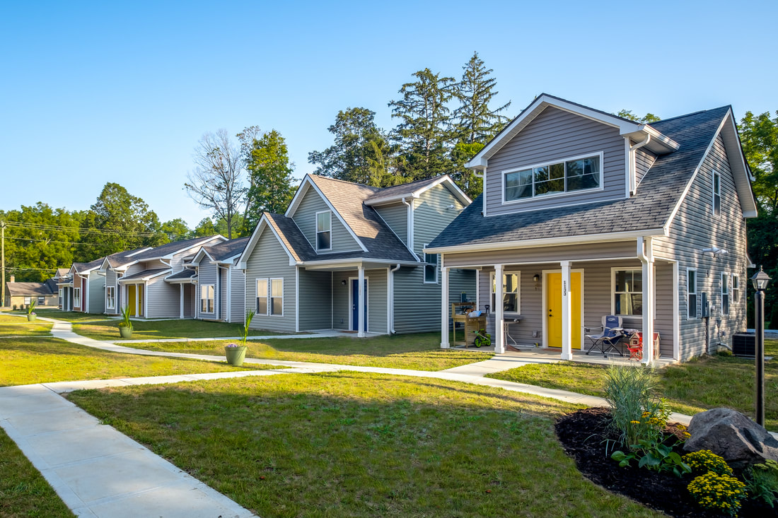 Glen Cottages pocket neighborhood, recently opened in Yellow Springs, OH.