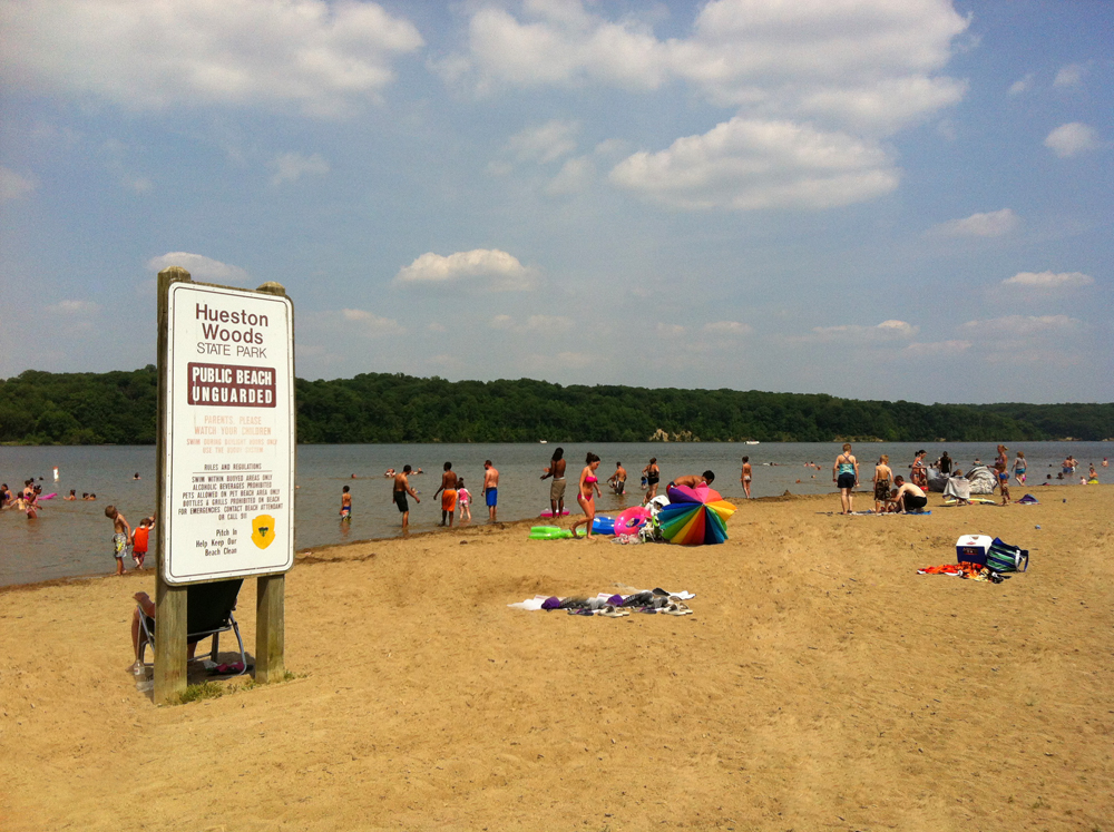 Beach at Hueston Woods State Park.