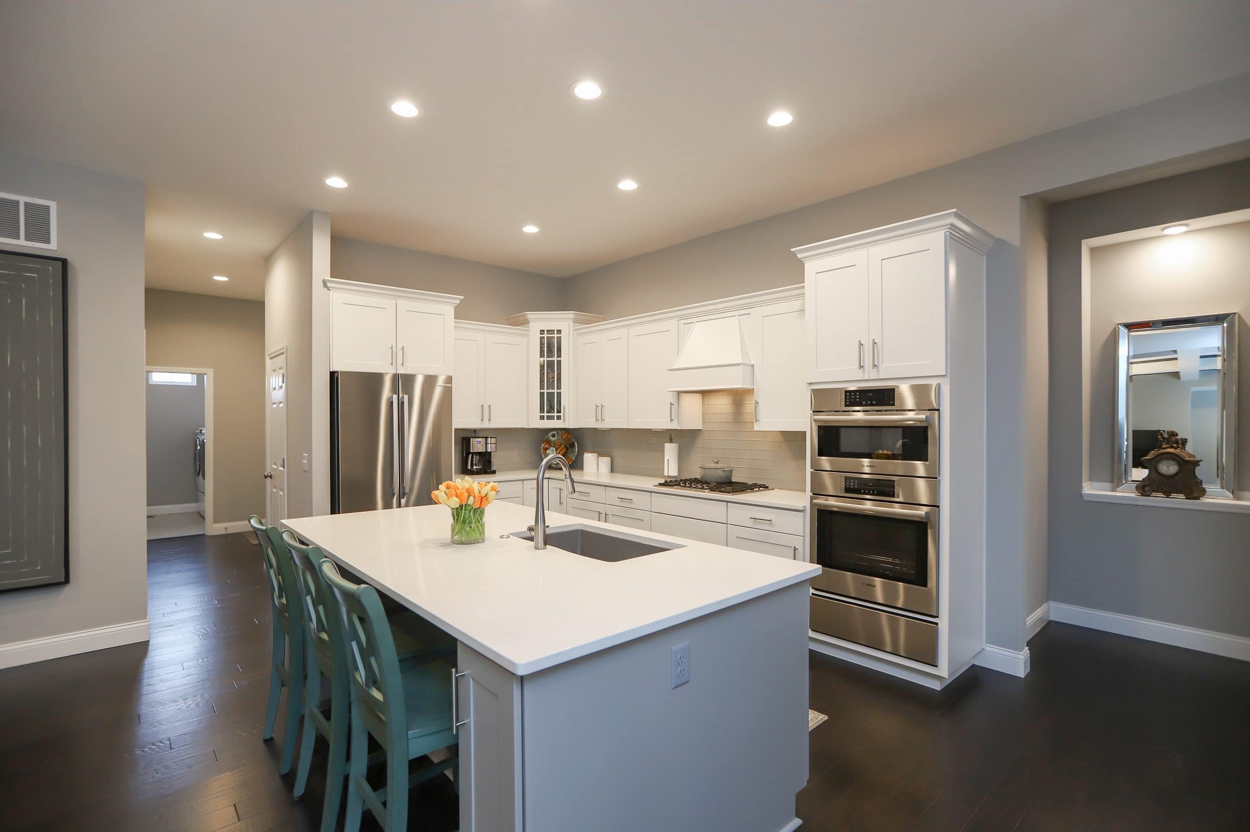 Kitchen with bright and modern design.
