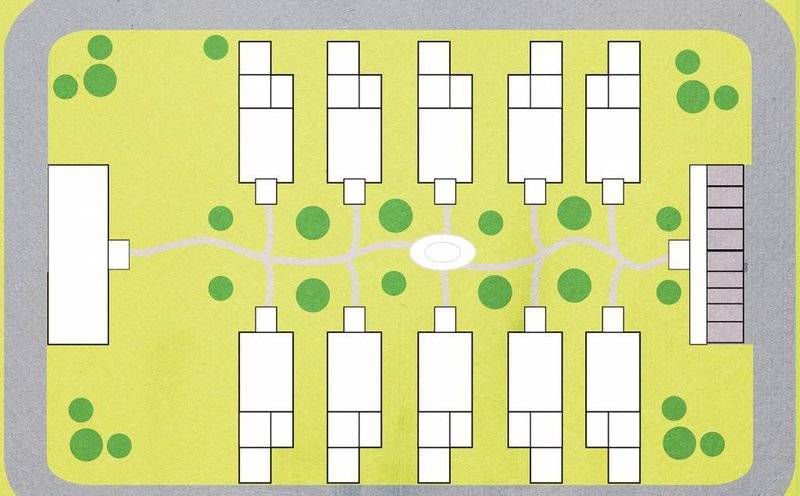 Common layout used for pocket neighborhoods.