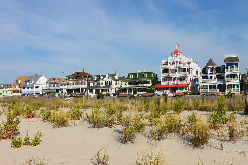Oceanfront homes in Cape May, New Jersey.