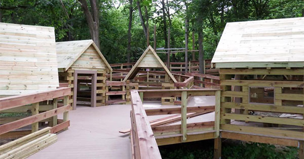 Owen’s Place and Tree House Village in Dayton’s Rotary Park.