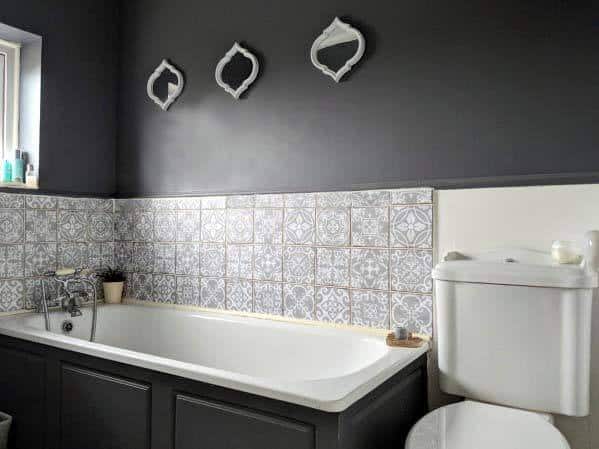 Bathroom with black walls