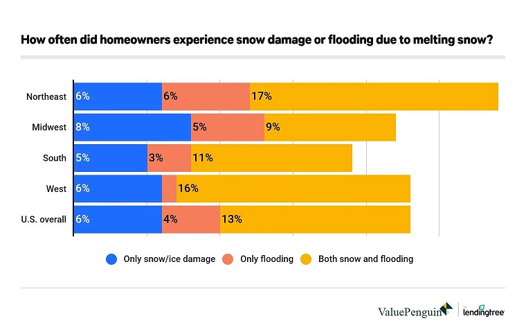 Nearly a quarter of U.S. homeowners experience damage to their homes from snow and ice alone.