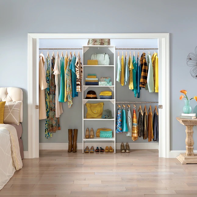 Closet organizer that increases ability to use vertical space to store items.